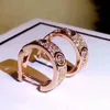 오리지널 박스 925 여성 약혼 결혼식 보석 커플 애인 선물을위한 스털링 실버 다이아몬드 귀걸이