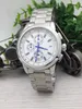 Nieuwkomers Luxe horloge voor Man Sport Horloge Quartz Stopwatch Roestvrij staal Armband Horloge 053