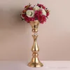 Ouro flor rack de 45/50 cm de vela alto da tabela do casamento titular centrais vaso decoração evento chumbo estrada partido