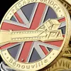 5pcs Military Craft Great WarDay UK Airborne Normandy Landing Pegasus 1oz Gold Plated Challenge Coin3828426