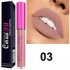 CmaaDu Batom Líquido de Longa Duração Maquiagem Batom Matte Brilho Metálico Gloss Labial Cosméticos Make Up Lipgloss 12 Cores