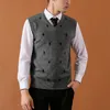 2018 neue Herren Weste Pullover Casual Wolle Gestrickte Business Männer Ärmellose Weste Plus Größe 3XL Marke Kaschmir Klassische Kleidung