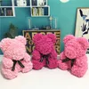 Kunstbloemen Rose Bear Multicolor Plastic Foam Rose Flower Teddy Bear Valentijnsdag Geschenk Verjaardagsfeestje Spring Decoration75057799