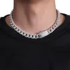 15mm Volle Iced Out Zirkoon Cubaanse Link Collier Gold Sliver Color Plated Mens Hip Hop Sieraden 18 "22"