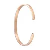 2021 Trendy 4mm 304 stainless steel bracelet cuff bracelets Fashion Personalized Bangle Plain Titanium Steel Bangle Gifts For Women