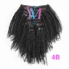VMAE Naturel Noir Afro Crépus Bouclés 4A 4B 4C100% cuticule brésilienne non transformée alignée Clip humain vierge dans l'extension de tissage de cheveux