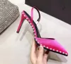 желтый атлас рина Slingback насос Нова кристалл украшен высокая пятка обувь с цепной сеткой горного хрусталя мешка г женщинами обуви