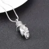 LKJ10019 Heren Ketting Skull Cremation Urn Cowboy Hat Pendant Memorial Ashes Keepsake 316L roestvrij staal Begrafenis Casket Medaillon