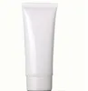 Tube souple ambre blanc 100 ml/bouchon pp noir/bouteille de lotion crème/tuyaux PE en plastique/bouteilles vides d'emballage cosmétique