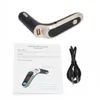 FM-sändare S7 Bluetooth Car Kit Handsfree Wireless FM Radio Adapter LED bil Bluetooth Adapter Support TF-kort AUX med detaljhandelspaket