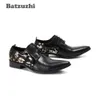 Batzuzhi Top Fashion Herenschoenen Puntige Toe Formele Lederen Jurk Schoenen Oxfords Flats Zapatos Hombre, Big Maten US6-US12, EU38-4