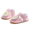 Baby Girls Sandals Summer Fashion Hard Sole Baby Shoes Niemowlęta Dziewczyny Kwiaty Prewalker Maluch Księżniczka Buty