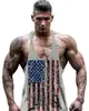 Unidade estados bandeira underwaist esporte musculação underwaist men tank tops roupas de moda preto cinza navio da gota 220177292w