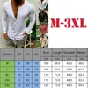 Casual Fashion Mens Slim Fit Button V Neck Long Sleeve Muscle Basic Tee Solid Color T-Shirt Tops