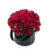 Florist Hat Boxes Leather Handheld Round Box Candy Boxes Gift Box Packaging for Gifts Christmas Flowers Gifts Living Vase6874221
