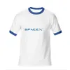 メンズスペースXロゴ半袖ティーメンズTシャツ人気のあるカスタムボーイフレンドプラスTシャツシンプルスタイルティーシャツSpacex TシャツPolos