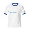 Homens Espaço X Logotipo mangas curtas T-shirt dos homens T-shirt Popular Personalizado Namorado Plus tshirt simples estilo camiseta camisetas SpaceX T polos