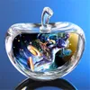 12 Constellation Arts and Crafts Clear Rare Crystal Glass Apple Modèle de pomme Figurines Papier Poids Natural Stones and Minerals Po Cu2784800