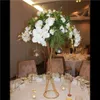 Свадебные золотые центральные элементы, высокая металлическая ваза для цветов, свадебное украшение, вечеринка, дорога, свинцовая напольная ваза5364304