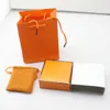 Mode sieraden doos hele h sieraden oranje highgrade armband armband ketting set verpakking cadeau3134287