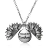 Collar personalizado Usted es mi sol de los mejores amigos Mejores perras Valentín collar antiguo del oro girasol Locket de la Mujer