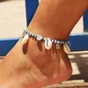 手作りの編まれたロープvscoのシェルの足のアンクレット足首の裸足のブレスレット友情のアンクレットのためのボヘミアンのビーチの宝石の宝石宝石卸売