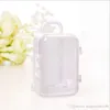 20pcs Plastic Mini Cute Rolling Travel Suitcase Box Shape Candy Box Wedding Kids Candy New Year Christmas Party Supplies