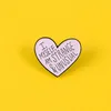 Pembe Kalp Emaye Pins Broşlar Kadınlar için Garip Karikatür Rozeti Sıradışı Yaka Pin Giysi Sırt Çantası Moda Takı Hediye Arkadaş Için