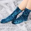 Reflecterende kleur sokken kousen winter vrouwen sokken warme schattige hoge kerst sokken vrouwelijke heldere goth fashion sockswomen