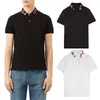 Men's Turn Neck Stretch Polo Shirt With Multi Snake Embroidery Summer Polos Casual Short Sleeve Tops