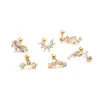 Feelgood Rose Gold Kolor Zakrzywiony CZ Lage Stunko Helix Wibraż Conch Screch Farring 20G Stal nierdzewna Uch Ear Jewelry3928206