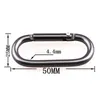 البيضاوي Carabiners المفاجئة هوك سبائك الألومنيوم 50x25mm في الأسود والرمادي للمياه زجاجة مفاتيح الزراعية هوك استخدام اليومي