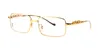 Оптовая прозрачная линза мода полные золотые металлические солнцезащитные очки мужчины солнцезащитные очки очки
