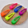 50 stks 8 cm grote nieuwe vrouwen meisjes schattige snoep neon kleuren waterdrop haarspelden barrette houder clips mode haaraccessoires