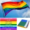 Regnbåge flagga 3x5ft 90x150cm LGBT Banner Polyester Färgrik regnbåge Flagga Lesbisk Gay Pride Färgglada Rainbow Flagga