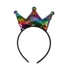 Filles cheveux arcs arc-en-ciel paillettes couronne bandeaux pour enfants dessin animé souris oreilles bandeau à la main enfants bébé cheveux accessoires fête chapeaux