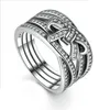All'ingrosso-Cross Bow Ring CZ Diamond per gioielli in argento sterling 925 con scatola originale Romantic Wild Lady Ring Holiday Gift