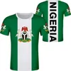 T-shirt pour jeunes hommes, bricolage gratuit, sur mesure, nom, numéro, drapeau de la nation, collège nigérian, texte imprimé, photo, vêtements