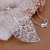 Ensemble de bijoux en forme de feuilles en argent sterling 925 de haute qualité, DFMSS0180, collier et boucles d'oreilles en argent 925, flambant neuf, direct d'usine