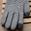 Zimowe rękawiczki dotykowe Kobiety Mężczyźni Ciepłe Stretch Dzianiny Rękawiczki Imitacja Wełna Pełne Palce Guantes Kobiet Crochet Luvas Zagęścić DLH003