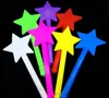 led étoile à cinq branches lueur bâton électronique fluorescent devrait soutenir la nuit led lueur jouet cadeau créatif concert baguette magique