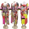 Kadınlar Casual Kapüşonlular Coat Şal Çiçek Baskı Gömlek Şal Kimono Kulübü Hırka 1/2 Kol Gevşek Kapak Yukarı Bluz Artı boyutu Elbise S-2XL