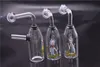 2pcs 유리 오일 버너 물 봉 파이프 작은 버너 파이프 버블 러 dab rigs 흡연을위한 오일 장비 인기있는 미니 비커 봉