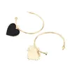 European and American new three-color arc love girls fashion earrings