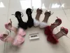 Moda 11 cm Topuklu Tasarımcılar Yaz Ayakkabı Kadın Stiletto Sandalen Burnu açık Kabartmak Strappy Ince Yüksek Topuklu Dantel Up Kürk Sandalet