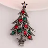 Broche d'arbre de Noël en gros Nouvelle mode européenne et américaine Diamant Costume Rétro Broche Commerce Extérieur Bijoux de Noël