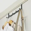 Hooks & Rails 2021 Metal Hanger Storage Holder Over-The-Door Hook Rack Hanging Coat Hat Towel Bag Household Black White 2 Colors1