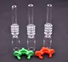 hookah smoking acessories Quartz Nail Tip 10mm 14mm 18mm Male Quartz Nails for Dab Oil Rig Water Bong with Plastic Keck Clips