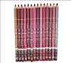 100 ٪ آمنة 12pcs/Lot Lip Pencil Kit 12 ألوان مقاومة للماء قلم شفاه جديد طويل الأمد