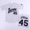 Jam Mens Birmingham Barons Michael 45# Trikots Button Down Movie Baseball Trikot Doppel Ed Name und Nummer High Wachtelheit